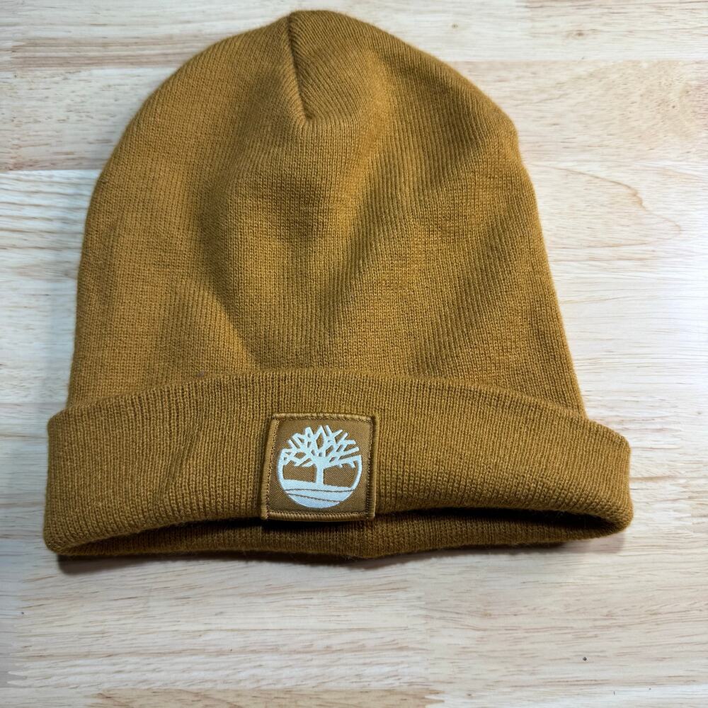 Timberland Men's One Size Wheat Brown Knit Cuff Beanie